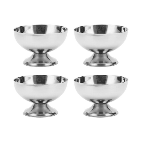 4-teiliges Eiscremeschalen-Set aus lebensmittelechtem Edelstahl 1
