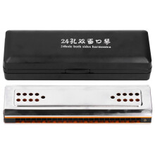 Tremolo-harmonica met 24 gaten, C- en G-toets, dubbelzijdig.