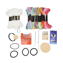Mini métier à tisser, 14 crochets, 18 couleurs de fils, facile à utiliser