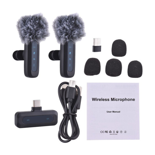 Drahtloses Lavalier-Mikrofonsystem Dual