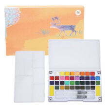 Juego de 36 pinturas de acuarela saturadas portátiles