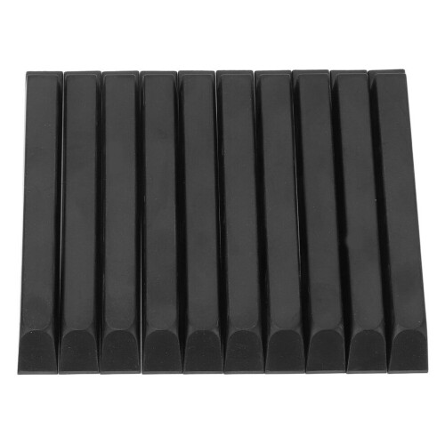 10 Pcs Black Piano Keys Matte Texture ABS Plastic