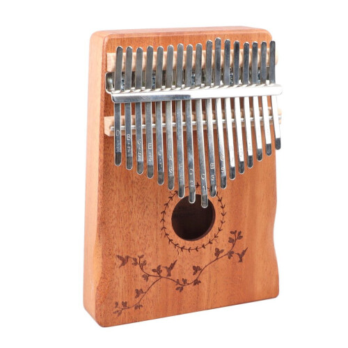Mini harpe à doigts en bois d'acajou, 17 touches 2