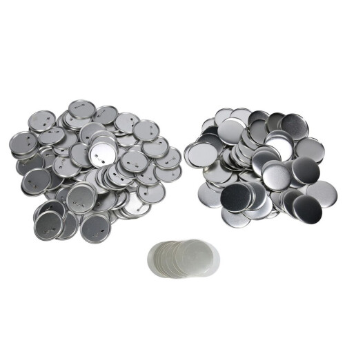100 Sets Blank Button Badge Parts Set DIY for