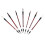 7Pcs Calligraphy Brush Weasel Hair Wood Handle 4