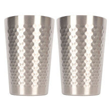 2 Stück Edelstahlbecher 304, 350 ml, langlebig