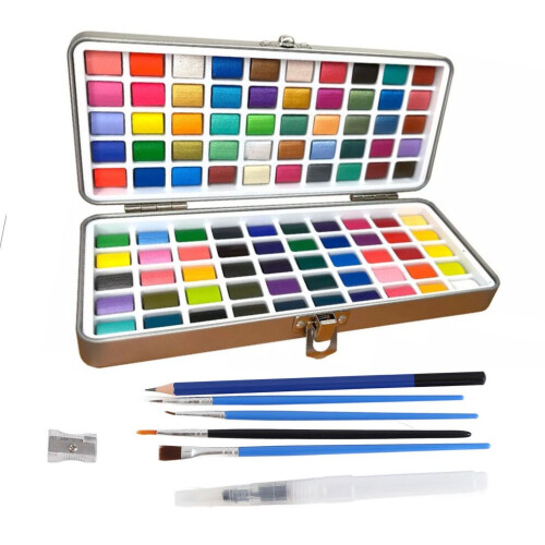 Aquarellfarben-Set mit 100 Farben, hohe Transparenz 1