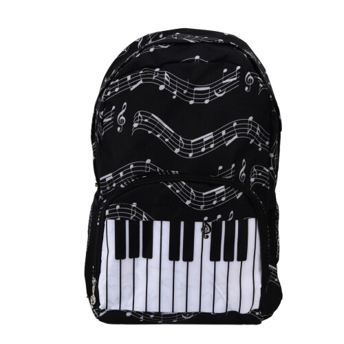 Student Backpack Oxford Cloth Piano Keys Pattern
