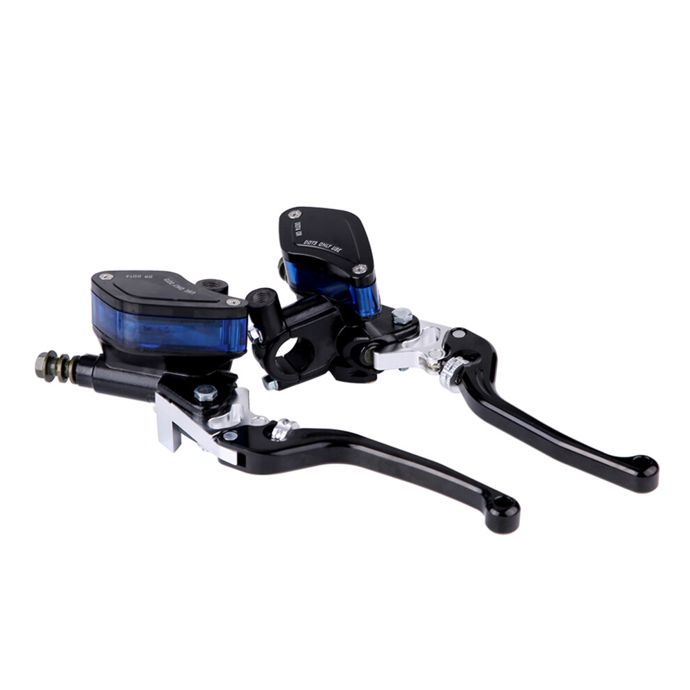 22Mm Cnc Motorcycle Hydraulic Brake Clutch Pump Pair - Adjustable, Black 7621362854778