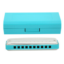 Bluesharmonica met 10 gaten en G-toonaard.