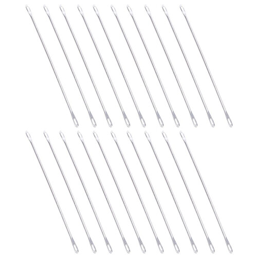 20 Pcs Double Eye Needle Metal 9cm Long Transfer