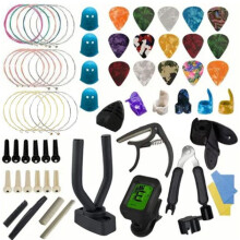 66-delige gitaaraccessoireset: stemapparaat, capo, plectrum