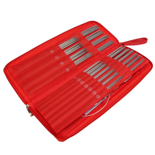 Knitting Needles Set Stainless Steel Glossy 1