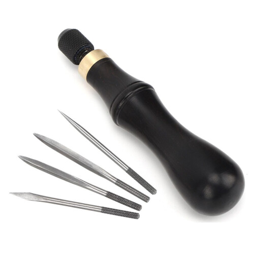 4 in 1 Stitching Awl Kit Ebony Handle DIY Leather 1
