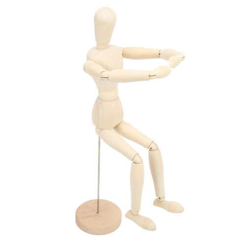 40 cm träskyltdocka mini flexibel roterande 2