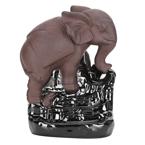 Elephant Backflow Incense Holder Burner Ceramic 2