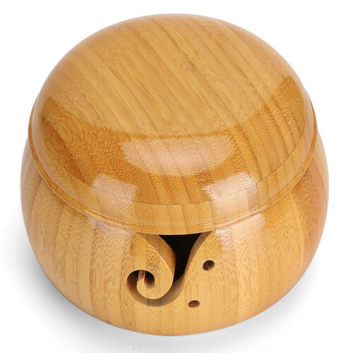 Cuenco de madera para guardar hilo ecológico 1