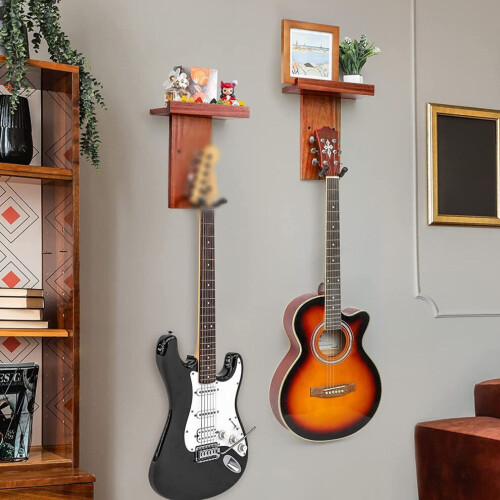 2 st multifunktionell vägggitarrhängare DIY-kit 1