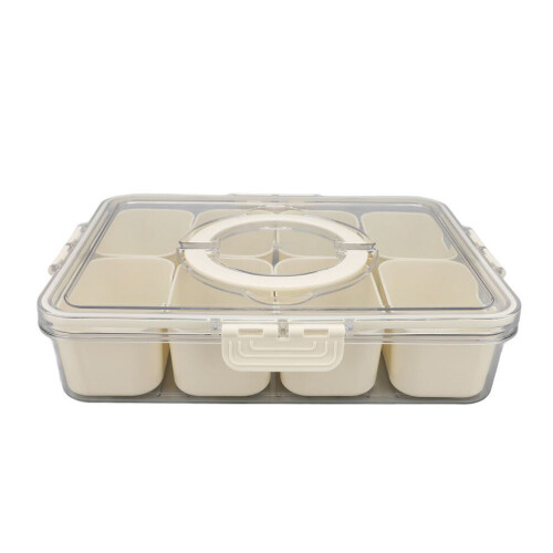 Portable Snackle Box Container Plastic Divided