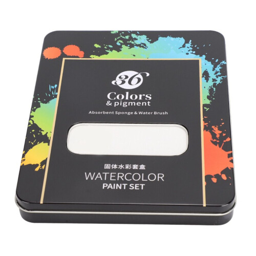 Aquarellfarben-Set, 36 Farben, wasserlöslich, fest 1