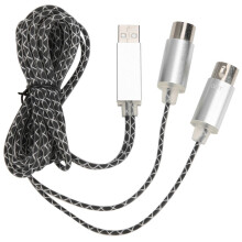 70,9 inch MIDI-kabel naar USB IN-OUT converterkabel