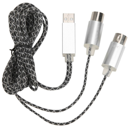 Cable MIDI de 70,9 pulgadas a cable convertidor USB IN-OUT