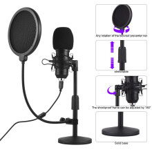 USB-mikrofon för spelmikrofonkit med kardioidkondensator
