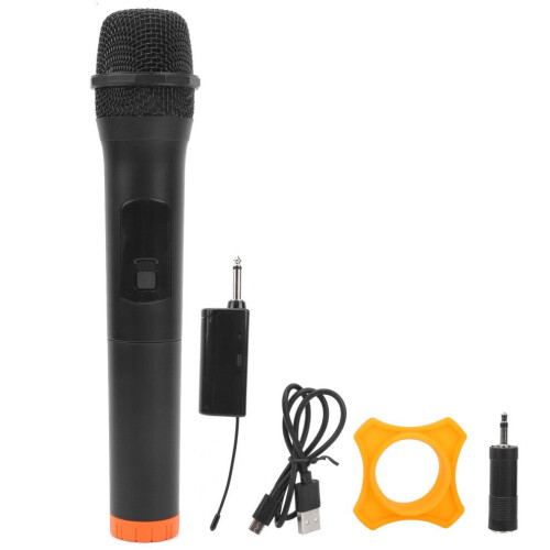 Draadloze karaokemicrofoon van metaal, handmodel