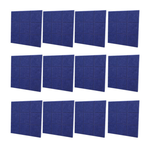 12Pcs Soundproofing Insulation Panel Beveled Edge