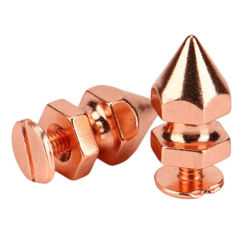 100 Sets Spiked Cone Spike Plug Rose Gold High 1