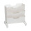 Movable Bookshelf White 3 Layers Large Capacity 1