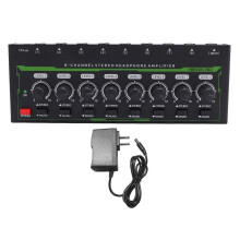 8-Kanal-Stereo-Kopfhörerverstärker 6,35 mm