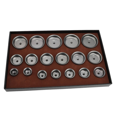 18-teiliges Uhrenpress-Set, 24–58 mm, Metall, robust
