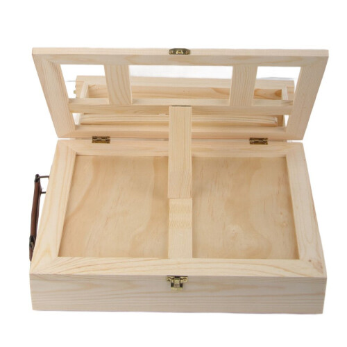 Tabletop Easel Folding Type Pine Wood Painting Box 1