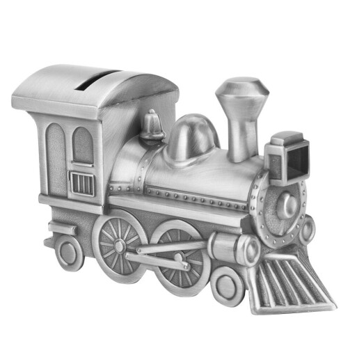 Spaarbank van zinklegering, retro treinmodel 1
