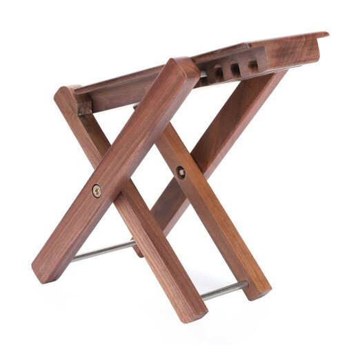 Tabouret repose-pieds PUNK en noyer noir 1
