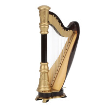 16 cm großes Miniatur-Harfenmodell aus Holz, Mini-Musikinstrument