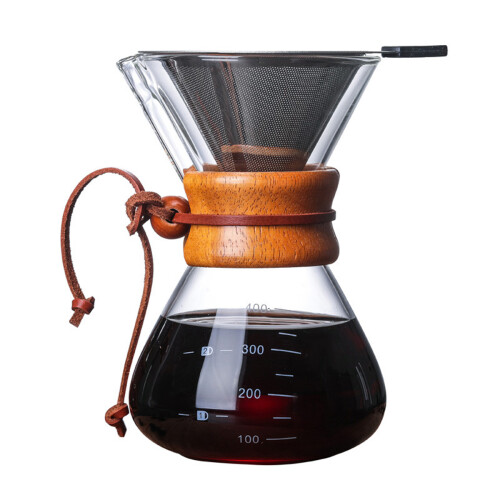 Καφετιέρα Pour Over, Επαναχρησιμοποιούμενο φίλτρο από ανοξείδωτο ατσάλι, Κομψός
