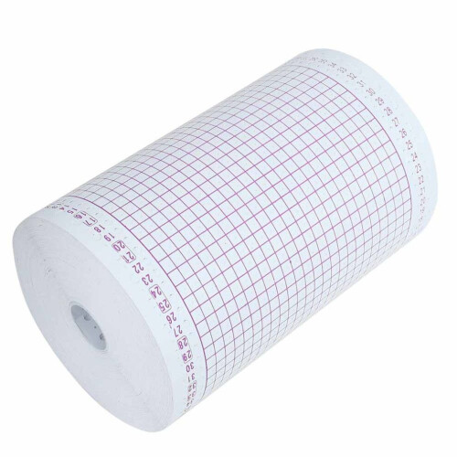 Rollo de 100 tarjetas perforadas rojas de 24 puntadas para tejer 1