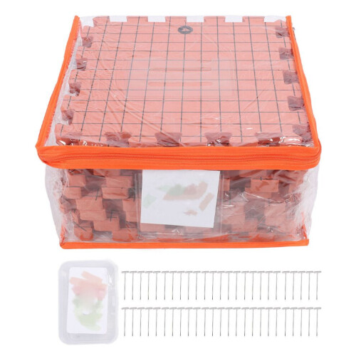 9PCS Knit Blocking Mats with 50PCS T Pins Brick