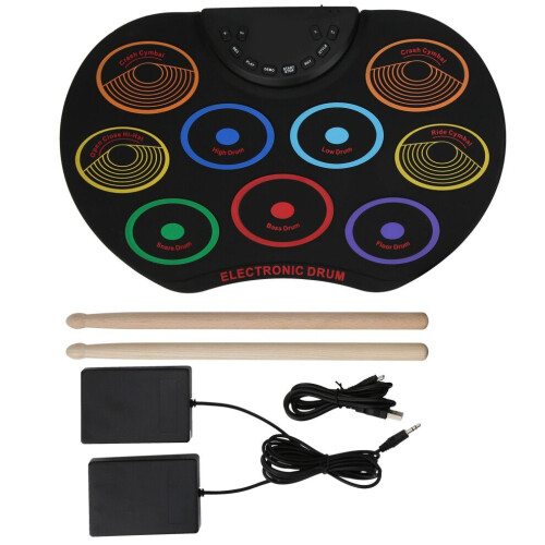 Electronic Drum Pad Portable Colored Hand Rolled 2