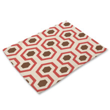 Chevron Striped Style Professional Factory Quality Cotton Linen Square Decorative Throw Pillow Case For Dining Table, Microwave Safe Soup Bowl Holder,