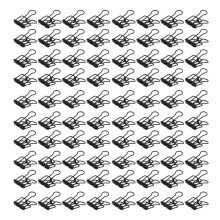 80 Stück hohle Binderclips, 1,8 cm, robustes Metall