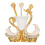 Swan Base Gaffelhållarset Elegant Multifunktionell 3