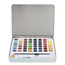 Set mit 12 festen Aquarellfarben in Perlglanztönen