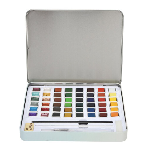 Solid Watercolor Paints Set 12 Pearlescent Colors
