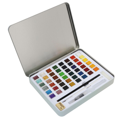 Solid Watercolor Paints Set 12 Pearlescent Colors 1
