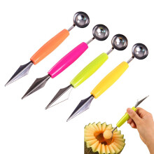 Coltelli da intaglio con impugnatura antiscivolo, set per decorare frutta e verdura, utensili in acciaio inossidabile per intagliare la frutta per