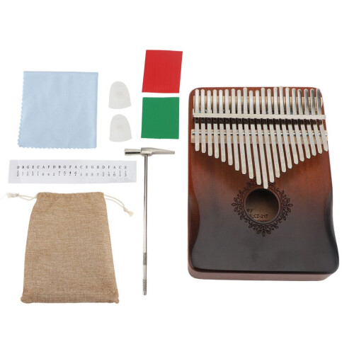 Kalimba 21 tangenter bärbart litet tumpiano