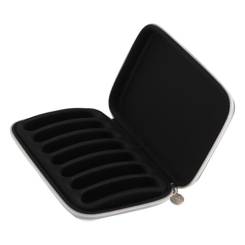 PU Leather Black Harmonica Zippered Carrying Case 2
